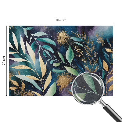 Fototapete fürs Schlafzimmer mit botanischem Blattmuster