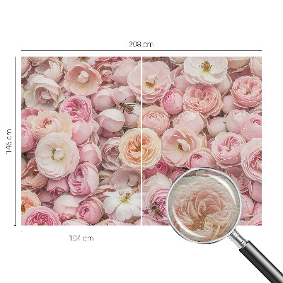 Fototapete aus Vlies mit einem Motiv wunderschöner Blumen