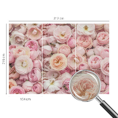 Fototapete aus Vlies mit einem Motiv wunderschöner Blumen