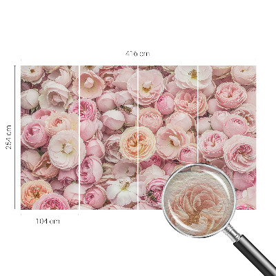 Fototapete aus Vlies mit einem Motiv wunderschöner Blumen