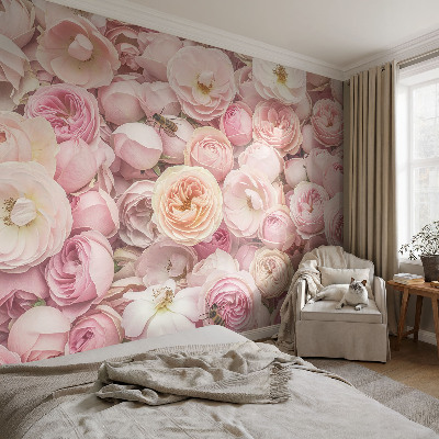 Fototapete aus Vlies mit einem Motiv wunderschöner Blumen