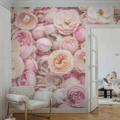 Fototapete aus Vlies mit einem Motiv wunderschöner Blumen