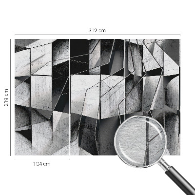 Wand-Fototapete mit geometrischer abstrakter Gestaltung