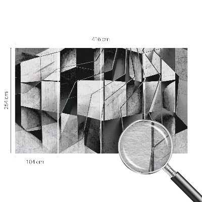 Wand-Fototapete mit geometrischer abstrakter Gestaltung