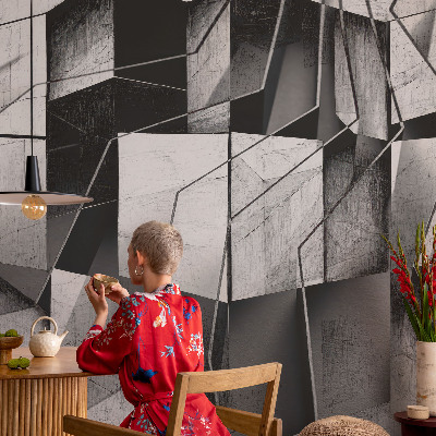 Wand-Fototapete mit geometrischer abstrakter Gestaltung
