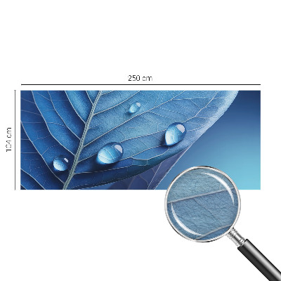 Fototapete nach Maß mit blauem Blattmotiv