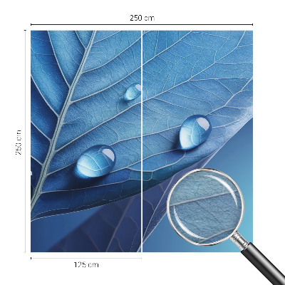 Fototapete nach Maß mit blauem Blattmotiv