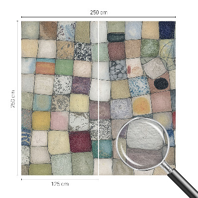 Fototapete mit farbenfrohem Mosaikmotiv