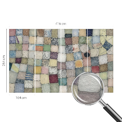 Fototapete mit farbenfrohem Mosaikmotiv