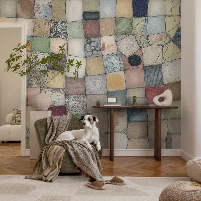 Fototapete mit farbenfrohem Mosaikmotiv