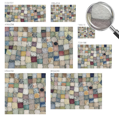 Fototapete mit farbenfrohem Mosaikmotiv