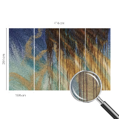 Dekorative Wand-Fototapete mit abstrakter Komposition als Motiv