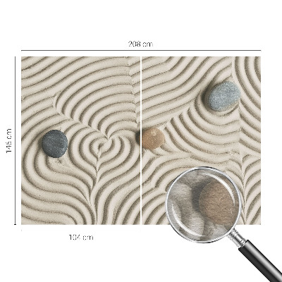 Fototapete fürs Wohnzimmer mit harmonischen Wellen als dezentem Wandmotiv