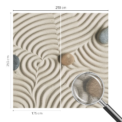 Fototapete fürs Wohnzimmer mit harmonischen Wellen als dezentem Wandmotiv