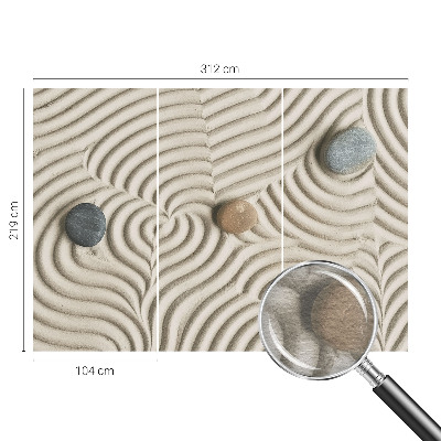 Fototapete fürs Wohnzimmer mit harmonischen Wellen als dezentem Wandmotiv