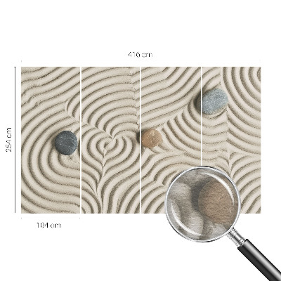 Fototapete fürs Wohnzimmer mit harmonischen Wellen als dezentem Wandmotiv