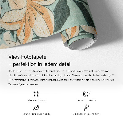 Fototapete fürs Wohnzimmer mit harmonischen Wellen als dezentem Wandmotiv