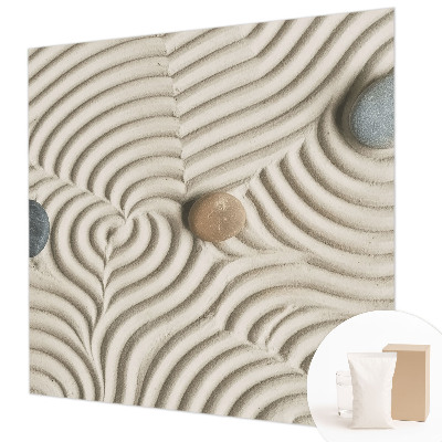 Fototapete fürs Wohnzimmer mit harmonischen Wellen als dezentem Wandmotiv