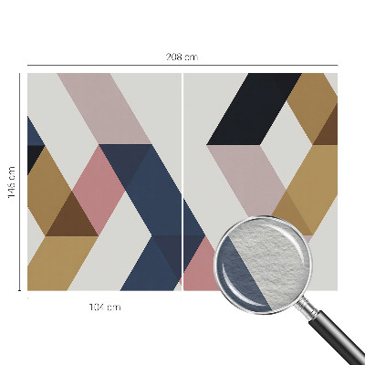 Vlies-Fototapete fürs Wohnzimmer mit bunten Rauten