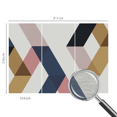 Vlies-Fototapete fürs Wohnzimmer mit bunten Rauten