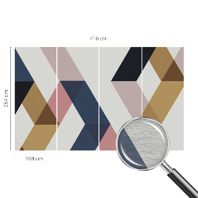 Vlies-Fototapete fürs Wohnzimmer mit bunten Rauten