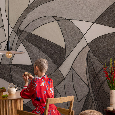 Vlies-Fototapete fürs Kinderzimmer mit einem geometrisch-abstrakten Motiv