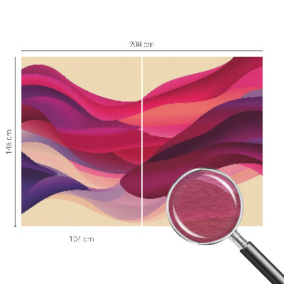 Vliestapete fürs Schlafzimmer mit einem Muster aus fließenden Wellen