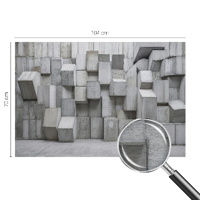 Dekorative Wand-Fototapete mit Motiv aus Betonblöcken