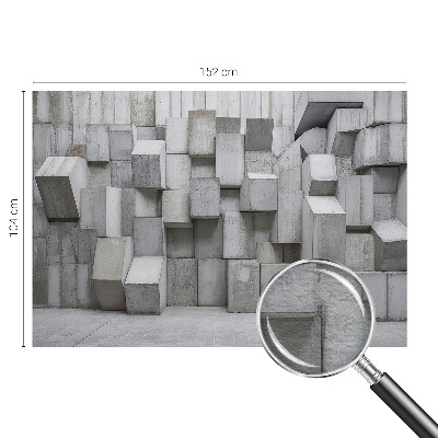 Dekorative Wand-Fototapete mit Motiv aus Betonblöcken