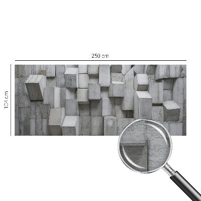 Dekorative Wand-Fototapete mit Motiv aus Betonblöcken