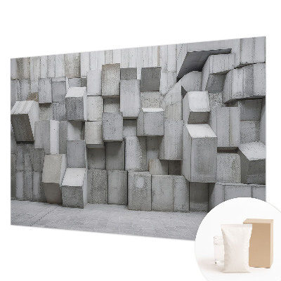 Dekorative Wand-Fototapete mit Motiv aus Betonblöcken