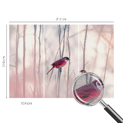 Wand-Fototapete mit einem Vogelpaar als Motiv