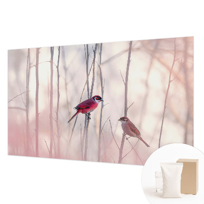Wand-Fototapete mit einem Vogelpaar als Motiv