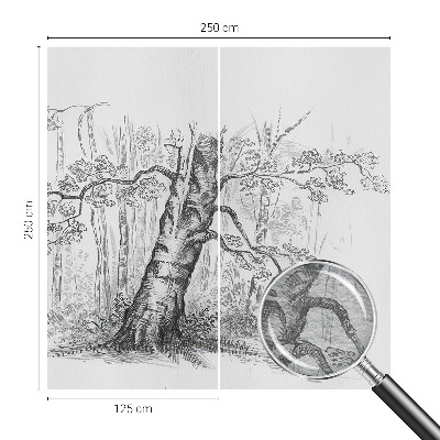 Fototapete mit Motiv eines Waldes und Baumdetails