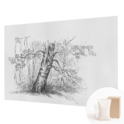 Fototapete mit Motiv eines Waldes und Baumdetails