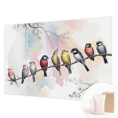 Vlies-Fototapete Vögel auf einem Ast