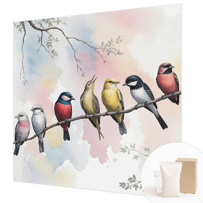 Vlies-Fototapete Vögel auf einem Ast