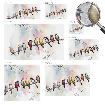 Vlies-Fototapete Vögel auf einem Ast