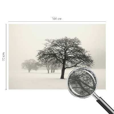 Fototapete fürs Schlafzimmer mit winterlichen Baum-Motiven