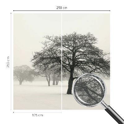 Fototapete fürs Schlafzimmer mit winterlichen Baum-Motiven