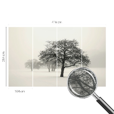 Fototapete fürs Schlafzimmer mit winterlichen Baum-Motiven