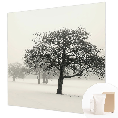 Fototapete fürs Schlafzimmer mit winterlichen Baum-Motiven