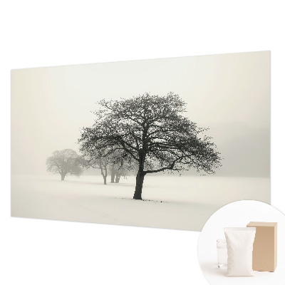 Fototapete fürs Schlafzimmer mit winterlichen Baum-Motiven