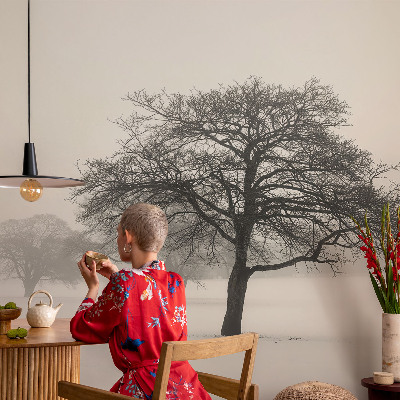 Fototapete fürs Schlafzimmer mit winterlichen Baum-Motiven