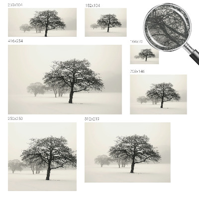 Fototapete fürs Schlafzimmer mit winterlichen Baum-Motiven