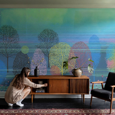 Motivtapete aus Vlies mit farbenfrohem Harmoniedesign