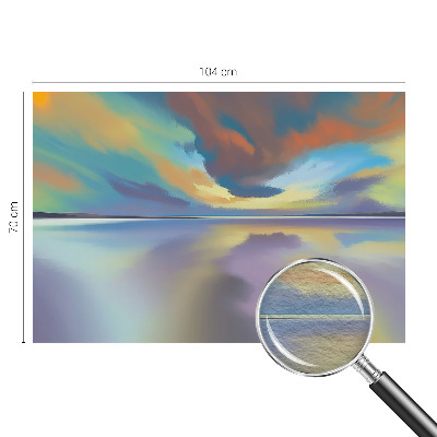 Fototapete aus Vlies mit Motiv eines Regenbogen-Sonnenuntergangs