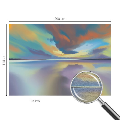 Fototapete aus Vlies mit Motiv eines Regenbogen-Sonnenuntergangs