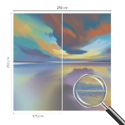 Fototapete aus Vlies mit Motiv eines Regenbogen-Sonnenuntergangs