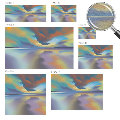 Fototapete aus Vlies mit Motiv eines Regenbogen-Sonnenuntergangs